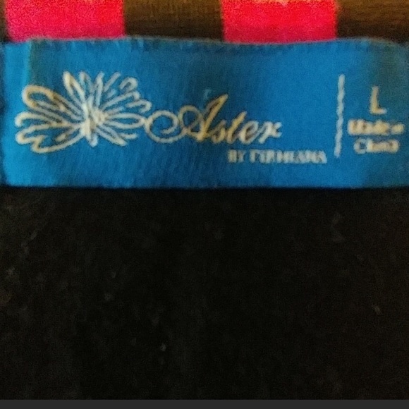 🌹🌹Aster Lovely Black & Hot Pink Tunic/Top Size L🌹🌹 - Picture 4 of 6